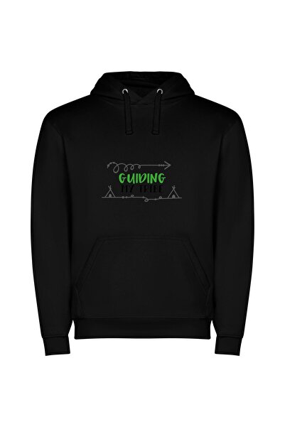 iLovePrints Sunrise Tribe Guide Φούτερ με κουκούλα σε χρώμα Μαύρο