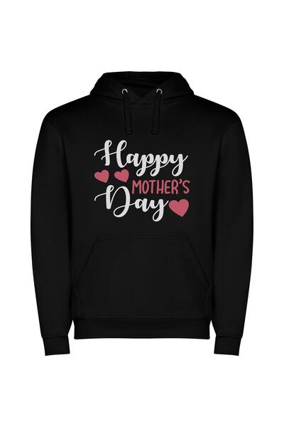 iLovePrints Heartfelt Mother's Day Greetings Φούτερ με κουκούλα σε χρώμα Μαύρο