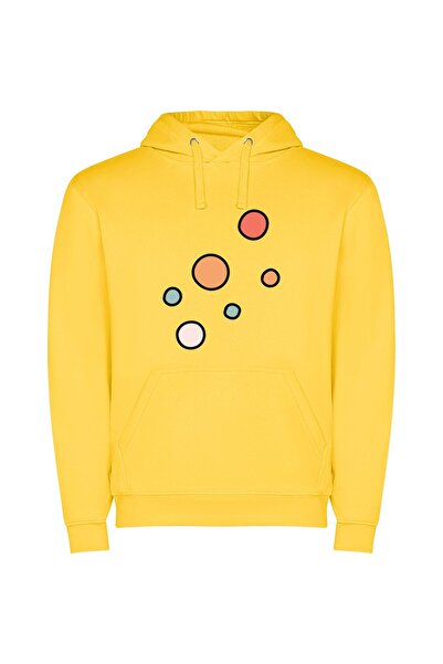 iLovePrints Colorful Dot Array Φούτερ με κουκούλα σε χρώμα Κίτρινο