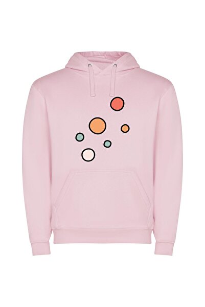 iLovePrints Colorful Dot Array Φούτερ με κουκούλα σε χρώμα Ροζ