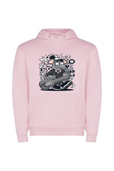 iLovePrints Rat's Groovy Gang Φούτερ με κουκούλα σε χρώμα Ροζ