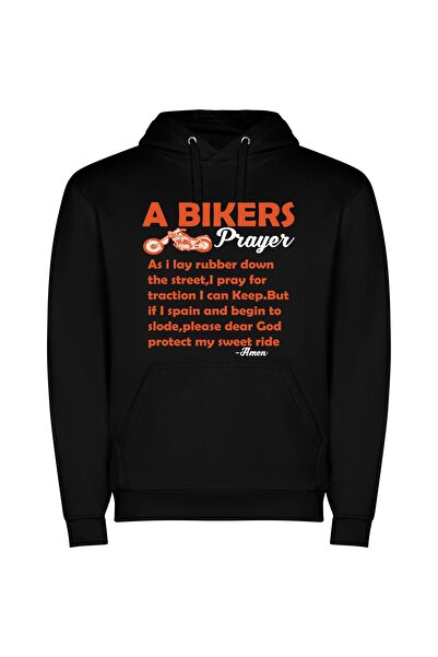 iLovePrints Praying for Speed, Attraction Φούτερ με κουκούλα σε χρώμα Μαύρο