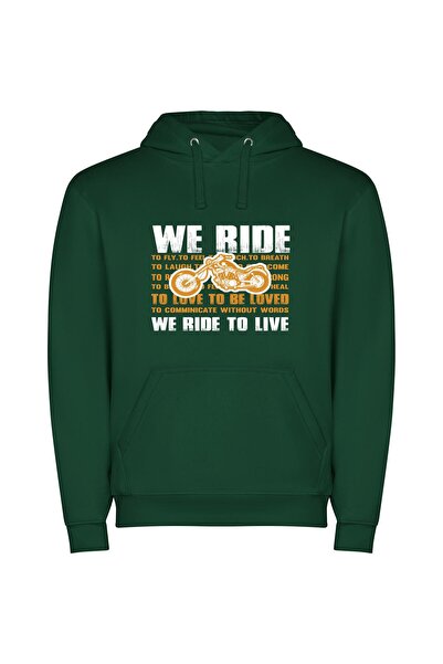 iLovePrints Living Beings Embrace Motorcycles Φούτερ με κουκούλα σε χρώμα Πρά...