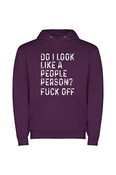 iLovePrints The People Persona Puzzle Φούτερ με κουκούλα σε χρώμα Μωβ