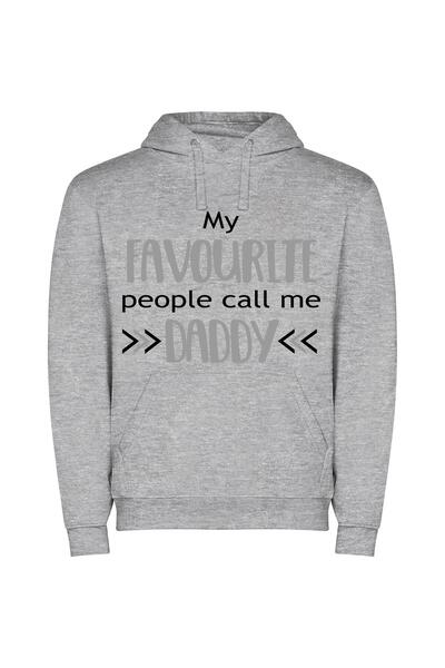 iLovePrints Daddy's Classy Favorite People Φούτερ με κουκούλα σε χρώμα Γκρι
