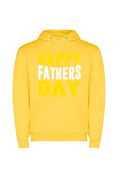 iLovePrints Golden Happy Day Bliss Φούτερ με κουκούλα σε χρώμα Κίτρινο
