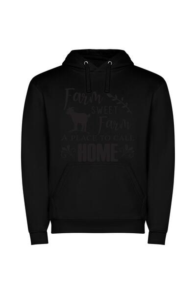 iLovePrints Sweeter Farming Homestead Φούτερ με κουκούλα σε χρώμα Μαύρο