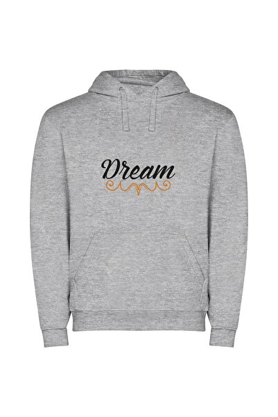 iLovePrints Ink-Black Dream Magic Φούτερ με κουκούλα σε χρώμα Γκρι