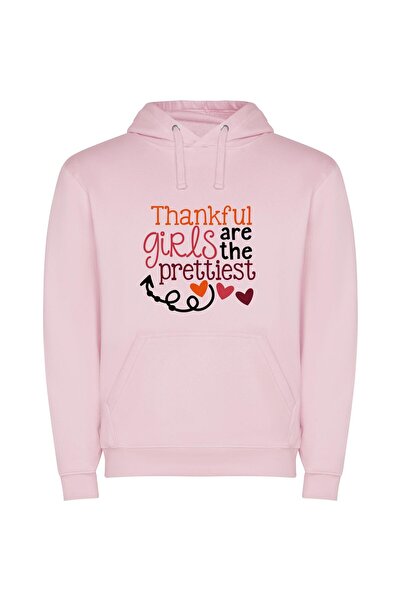 iLovePrints Charming Girls Only, Thanks! Φούτερ με κουκούλα σε χρώμα Ροζ