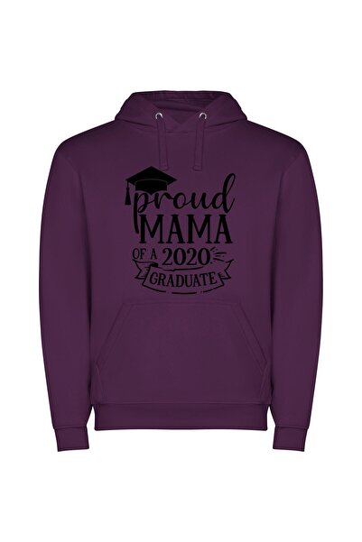 iLovePrints Elegant Mama: Future Graduate Φούτερ με κουκούλα σε χρώμα Μωβ