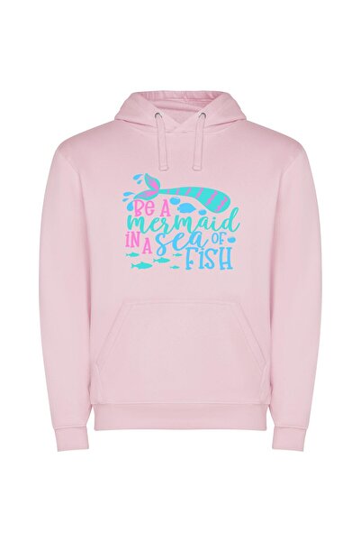 iLovePrints Enchanting Mermaid Odyssey Φούτερ με κουκούλα σε χρώμα Ροζ