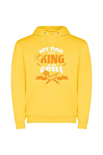 iLovePrints Grill Royalty Ready Feast Φούτερ με κουκούλα σε χρώμα Κίτρινο