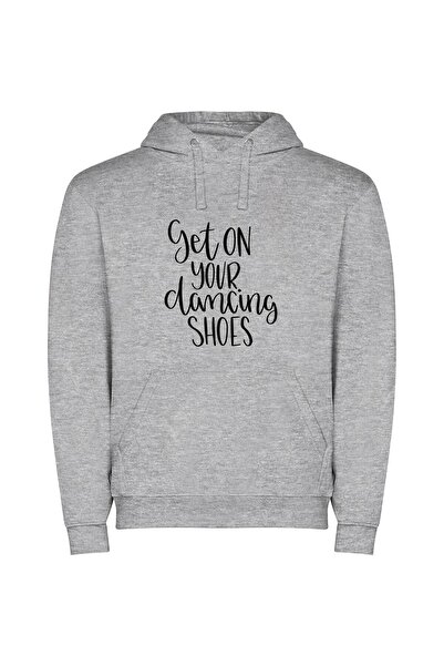iLovePrints Chic Dance Fashion Statement Φούτερ με κουκούλα σε χρώμα Γκρι