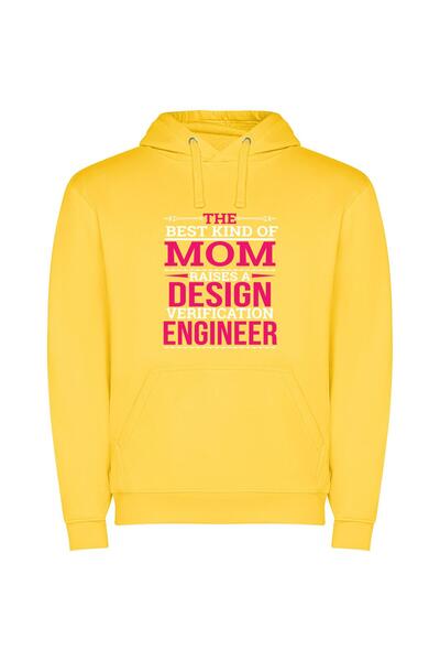 iLovePrints Respected Mom Engineer Φούτερ με κουκούλα σε χρώμα Κίτρινο