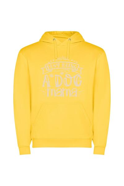 iLovePrints Fur Mama's Whimsical Bliss Φούτερ με κουκούλα σε χρώμα Κίτρινο
