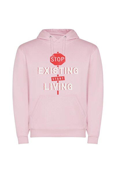 iLovePrints Stop & Elevate: An Exciting Existence Φούτερ με κουκούλα σε χρώμα...