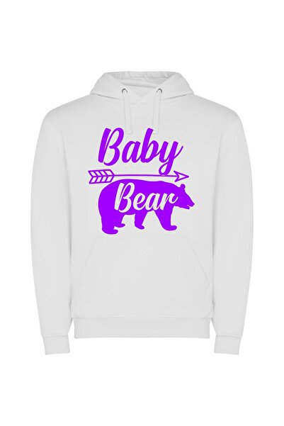 iLovePrints Magical Bear Designs Φούτερ με κουκούλα σε χρώμα Λευκό