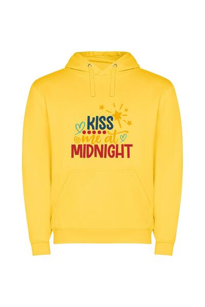 iLovePrints Mystical Midnight Love Φούτερ με κουκούλα σε χρώμα Κίτρινο