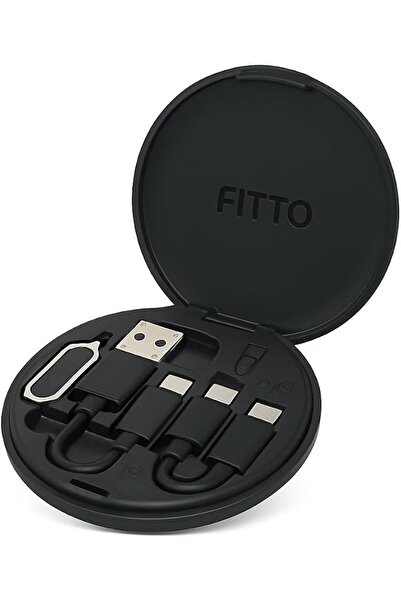 fitto مجموعة كابلات بيانات USB متعددة الوظائف - USB و Type C إلى Micro و Ligh...
