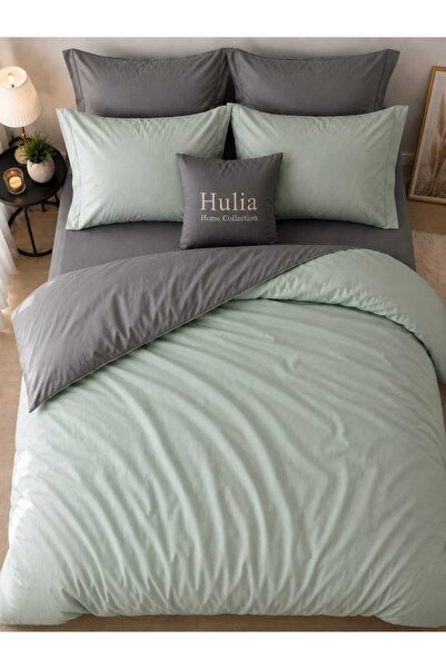 hulia home Elastic Sheet Duvet Cover Set Double Sided Ranforce