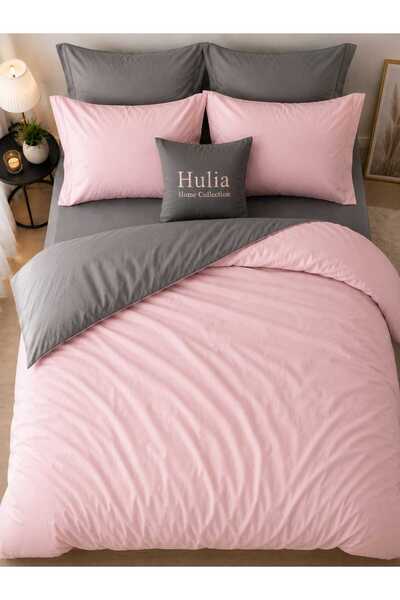 hulia home Elastic Sheet Duvet Cover Set Double Sided Ranforce