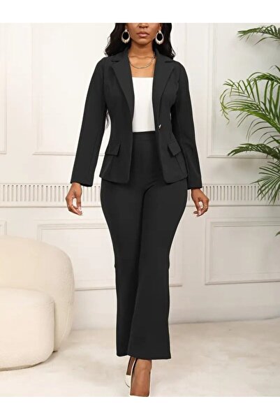 DRESSIFY WOMEN’S FASHION Γυναικείο μακρυμάνικο σετ με γιακά, με λεπτομέρεια μ...