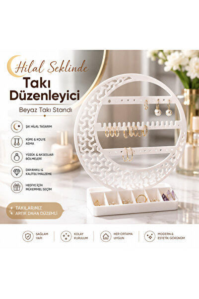 Src 3D Organizator za nakit sa motivom polumeseca – organizator za minđuše, o...