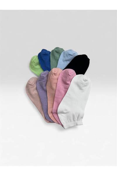 Unisex Spor Patik Renkli 10 Çift