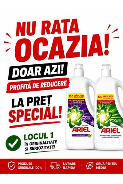 Ariel lichid 2×5L Detergent Color+ Detergent Universal plus. Ideal pentru hai...