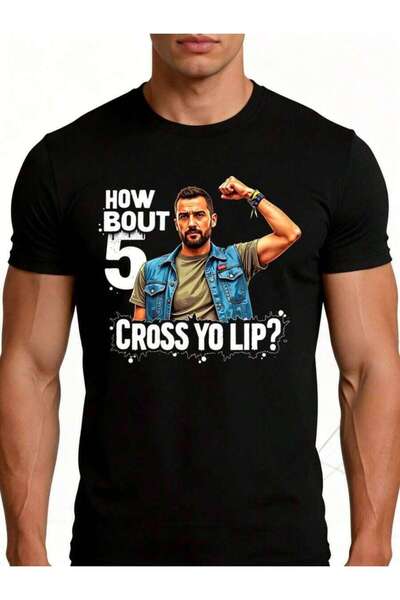 135 Men'S Casual T-Shirt Showcasing Striking Graphic Text Saying 'How Bout 5 ...