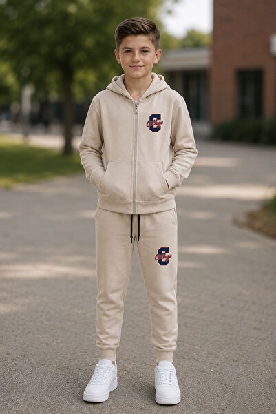 armicem Set de trening cu fermoar și imprimeu Armikids School Fashion