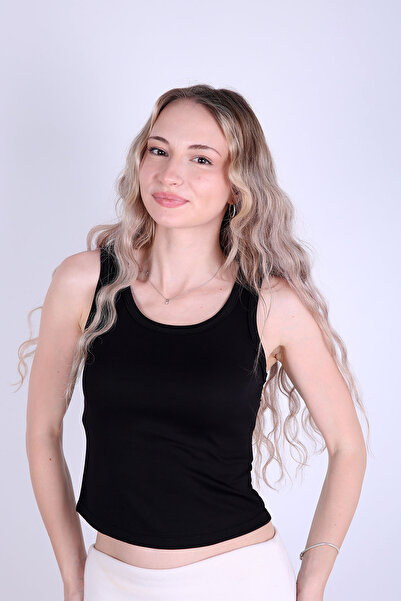 Veni Life قميص داخلي نسائي أساسي ذو رقبة على شكل حرف U وحزام سميك باللون الأحمر