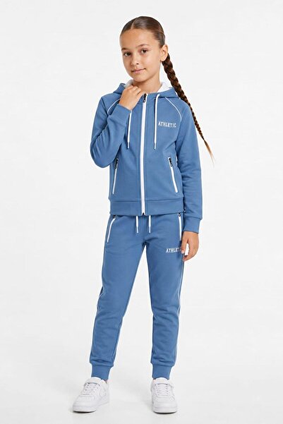 Pina Kids Girl's Scuba Atheletic Raglan Sleeve Hooded Diving Fabric Tracksuit...