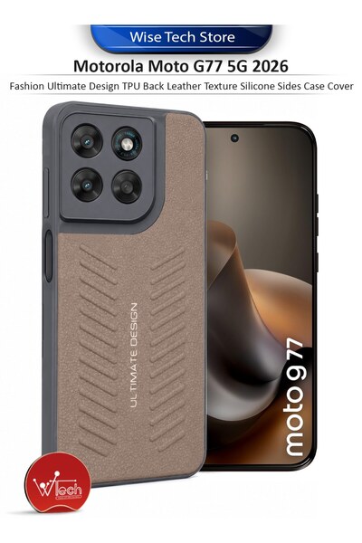 Wtech Motorola Moto G77 5G 2026 Fashion Ultimate Design TPU Back Leather Text...