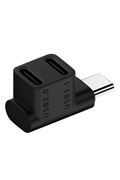 Choice1 2 in 1 Vertical Bend 2 in 1 10Gbps Male to Female 100W Fast Charging ...