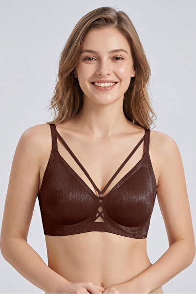 Yeni İnci Br121 Bonding Laser Cut Women's Bra with Underwire Support - Non-Ma...