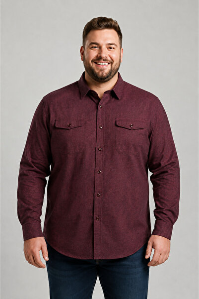 ANNEX Large Size Cotton Long Sleeve Men's Shirt
