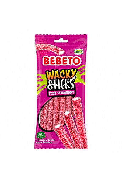 BEBETO Çilek Aromalı Ekşi Çubuk Şeker 75 gr 3 adet