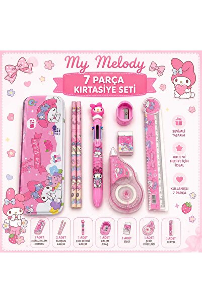 PeriMila Sevimli Karakter MY Melodi 7 Parça Kırtasiye Hediye Seti