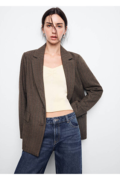 Mango Teen Klapalı yün blazer ceket