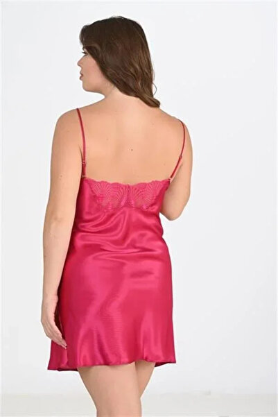 SS HOME CONCEPT Premium Plus Size Satin Lace Embroidered Cherry 2-Piece Night...