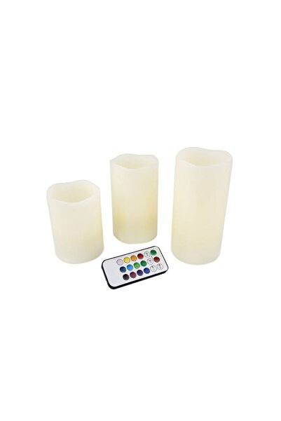 Generic 3-Piece Led Color Changing Candle With Remote Red/Green/Blue