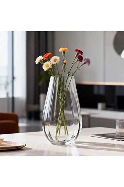 Generic Emerelle Curved Vase 15X25Cm Clear