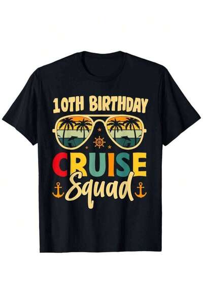 kai22 Birthday Cruise Squad 2025 Summer Vacation Loose Style New Unisex Short...