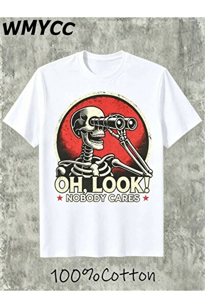 KYMC07 Plus Size Graphic Tees, Classic Round Neck Short Sleeve, Retro Skeleto...