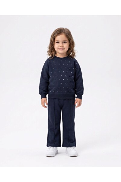 VOY KİDS Girl's Seasonal Stoned and Green Trousers 2-3-4-5-6 Years Old Top an...