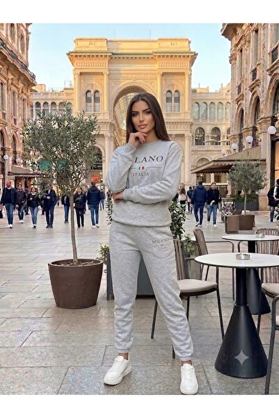 WOODROFFE طقم بدلة رياضية للجنسين مطبوع عليه Italy Milano ذو ياقة دائرية مقاس...