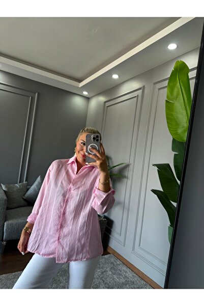 3e Rose MNG MARKA OVERSİZE GÖMLEK