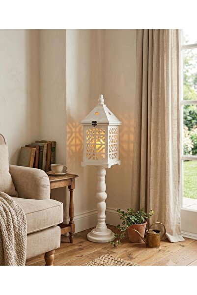 BİEV Dekoratif Modern Ahşap El Yapımı Mumluk 75cm