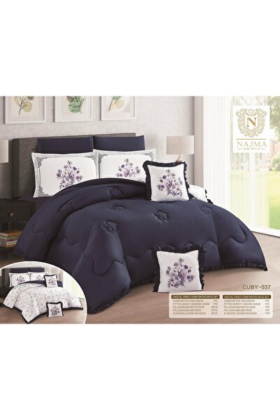 NAJMA Nofrin Microfiber Summer Quilt Reversible Plain and Textured - 8 Pieces...